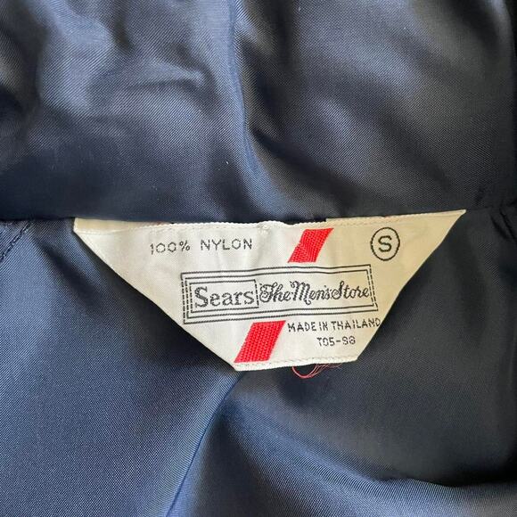 Vintage 70s 80s Sears the Men's Store Nylon Zip-Up Windbreaker Jacket - Picture 4 of 6